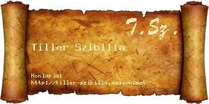 Tiller Szibilla névjegykártya